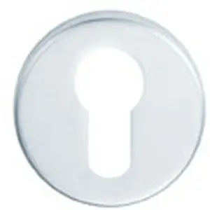 52mm Euro Profile Round Escutcheon Concealed Fix Satin Stainless Steel