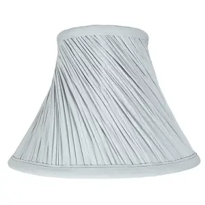 Traditional Swirl Designed 14 Empire Lamp Shade in Silky Grey Cotton Fabric