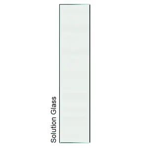 Solution Clear Toughened Glass Landing Panel (H)860mm (W)200mm (T)8mm Traditional Products Ltd