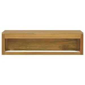 Berkfield Wall-mounted Bathroom Cabinet 110x45x30 cm Solid Wood Teak