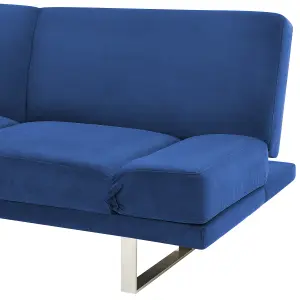 Sofa Bed YORK Navy Blue Velvet