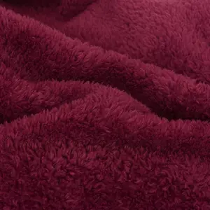 Snug Rug Blanket Luxury Sherpa Fleece Sofa TV Throw Gift Blankets 127x178cm - Plum