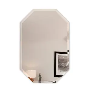 Octagonal Frameless Wall Mounted Bathroom Mirror Vanity Mirror Wall Mirror W400 mm x H600 mm