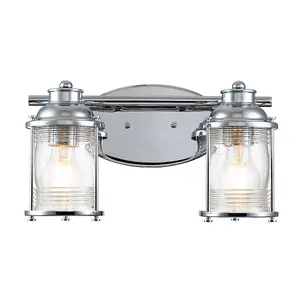 Luminosa Kichler Ashland Bay Wall Lamp Polished Chrome, IP44