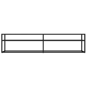 Berkfield TV Cabinet Black 180x40x40.5 cm Tempered Glass