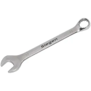 Premium 27mm Hardened Steel Combination Spanner - Polished Chrome Vanadium Wrench