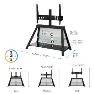 AVF Options EASL925A Easel Cantilever TV Stand For Up To 65" TVs - Oak