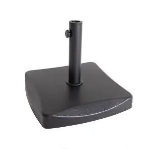 Charles Bentley Heavy Weight 26.5Kg Concrete Parasol Base Umbrella Stand Black