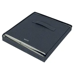 Leitz Velvet Grey 2-Pack Fabric Storage Box with Lid Large