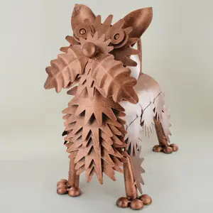 Alfonso Copper Metal Dog Sculpture