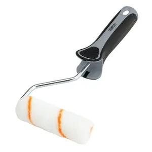 Draper Medium Pile Polyester Paint Roller with Soft Grip Handle, 4"/100mm 20792