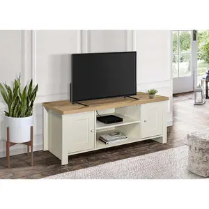 Birlea Highgate Large TV Unit Cream & Oak