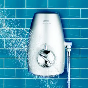 Aqualisa Aquastream Chrome effect Rear fed Thermostatic Mixer Shower