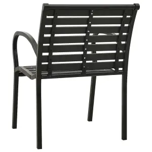 Berkfield Garden Chairs 2 pcs Steel and WPC Black