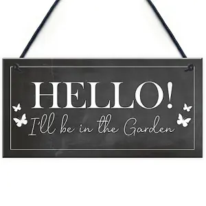 Red Ocean Garden Sign Novelty Garden Plaque Summer House Sign Garden Shed Sign Friendship Gift Shabby Chic Sign