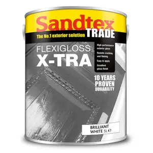 Sandtex Trade Exterior Flexigloss X-Tra Brilliant White 5L