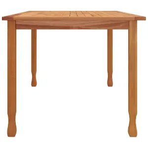 Berkfield Garden Dining Table 150x90x75 cm Solid Wood Teak