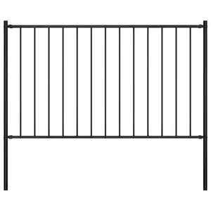 Khine Metal Fence Panels Included Black / 1.7m W x 1m H