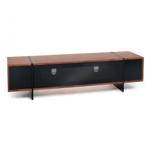 AVF Edge 1.6m TV Stand with Drop Door, for TVs up to 80" - Walnut and Black