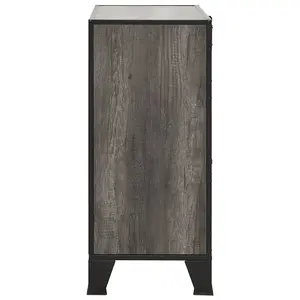 Berkfield Storage Cabinet Grey 72x36x82 cm Metal and MDF