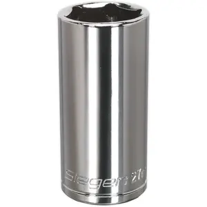 27mm Chrome Plated Deep Drive Socket - Durable Carbon Steel Tool for Professionals