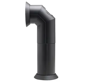 Dimplex Stove Pipe, Matte Black Plastic Flue Pipe Accessory for Electric Fires, with Straight or Angled Options