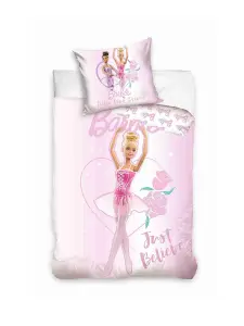 Barbie Ballerina Single Duvet Cover and Pillowcase Set - European Size