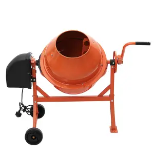 63L Portable Concrete Mixer Electric Cement Mixer Machine for Stucco with Wheel and Stand