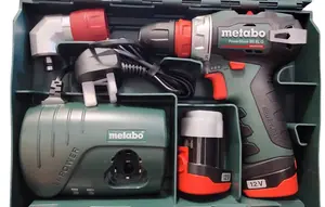 Metabo Right Angle Brushless Drill Driver x2 2ah Kit + Long Screwdriver Bit Set