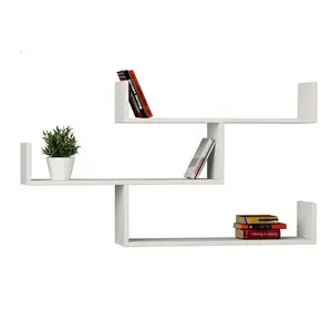 Summer-Louise 3 Piece Floating Shelf Wall Mounted Bookcase White