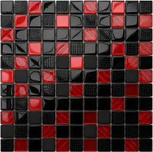 Glass mosaic on mesh for bathroom or kitchen 300mm x 300mm - Milan City