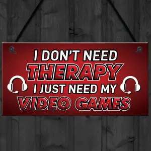 Funny Gaming Sign Neon Effect Hanging Bedroom Sign Gamer Gift Keepsake