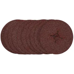 Draper  Fibre Sanding Discs, 115mm, 36 Grit, (Pack of 10) 68377