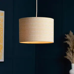 Litecraft Stripe Yellow Easy Fit Lamp Shade