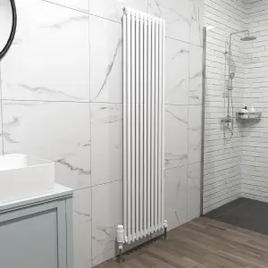 Nes Home 1800 X 470 mm Double Column White Traditional Radiator