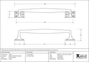 From The Anvil Polished Bronze 300mm Art Deco Pull Handle