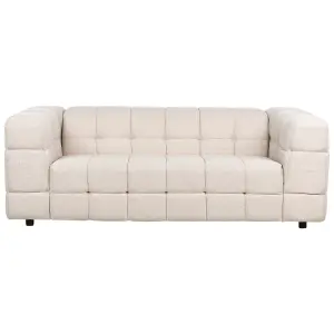 3 Seater Fabric Sofa Beige MULLOLA