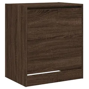 Berkfield Shoe Cabinet Brown Oak 60x42x69 cm Engineered Wood