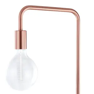 CGC CAITLIN Brushed Copper Curved Metal Floor Lamp