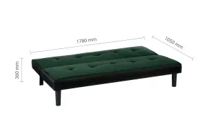 Birlea Aurora Sofa Bed Emerald Velvet