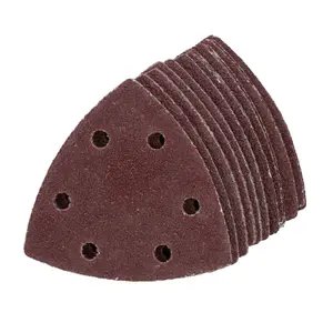 90mm Triangular Sanding Abrasive Discs Pads Hook Loop Backing 40 Grit 50pk