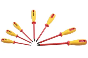 Laser Tools 7448 7pc VDE 1000V Insulated Star/Torx Screwdriver Set  T10-T40