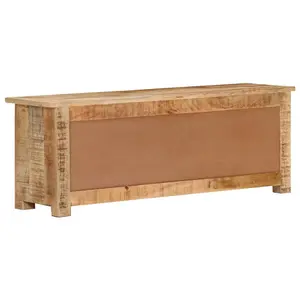 Berkfield TV Cabinet 110x30x40 cm Rough Mango Wood