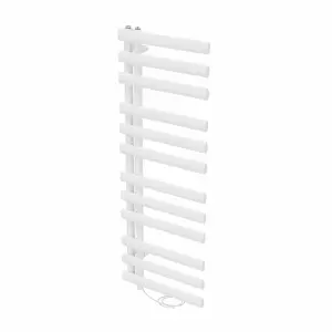 Rinse Bathrooms Designer 1200x450mm Prefilled Electric Heated Towel Rail Bathroom Ladder Radiator White