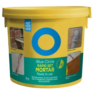 Blue Circle Rapid set Mortar, 5kg Tub - Ready for use