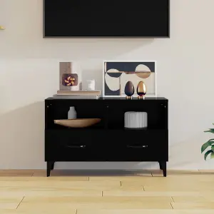 Berkfield TV Cabinet Black 80x36x50 cm Engineered Wood