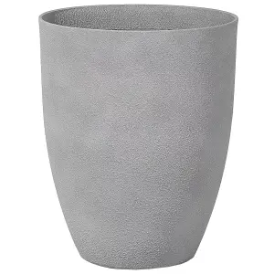 Set of 2 Plant Pots 43 x 43 x 52 cm Grey CROTON