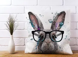 Rabbit Splashart Cushions 45cm x 45cm