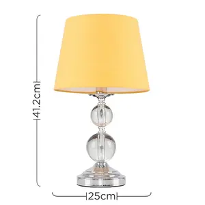 Feist 44.5Cm Clear Table Lamp Mustard / Not Included