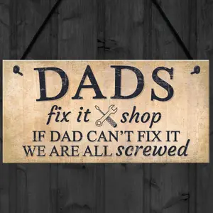 Red Ocean Dads Man Cave Signs Garage Shed Door Wall Hanging Plaque Gifts For Dad Daddy